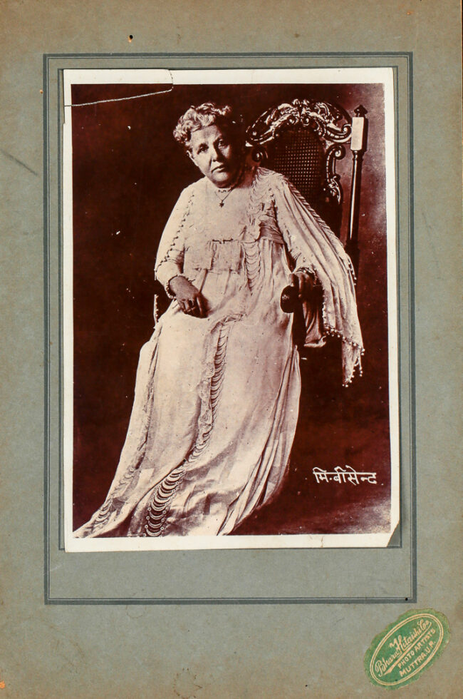 Ms. Annie Besant, c.1900, Albumen Print